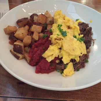 Oddfellows - Short rib hash with scrambles eggs - Breakfast & Brunch Near Me - Dallas, Texas