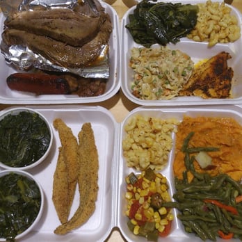 Chef Marilyn's - Beef briskets,link,collard greens,tuna casserole,grilled fish,mac n cheese, candied yams,succotash,green beans,fried catfish &spinach!! - Southern Near Me - Los Angeles, California Chef Marilyn's - Beef briskets,link,collard greens,tuna casserole,grilled fish,mac n cheese, candied yams,succotash,green beans,fried catfish &spinach!! - Southern Near Me - Los Angeles, California
