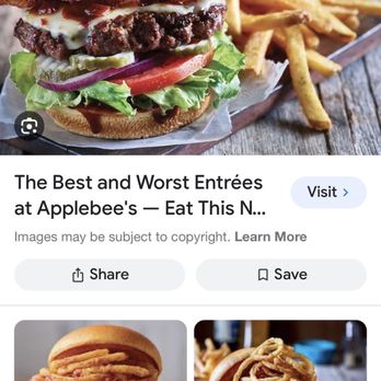 Applebee's Grill + Bar - These are some stock photos. I was so hungry I ate before I took pictures. Sorry. - American Near Me - Paris, Texas