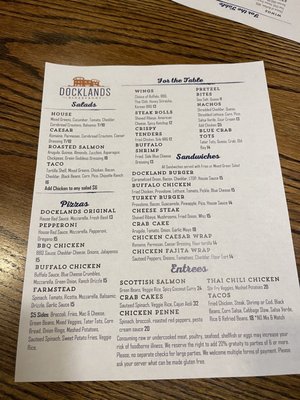 Menu photo 4 Docklands Riverfront Wilmington, DE