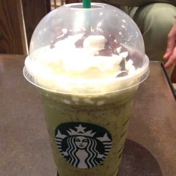 Starbucks - Limited time - Franken Frap - green tea Frappuccino with peppermint syrup, white mocha, java chips and a mocha drizzle. - Coffee & Tea Near Me - Phoenix, Arizona