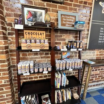 Pizzelle's Confections - a shelf of chocolate - Desserts Near Me - Huntsville, Alabama Pizzelle's Confections - a shelf of chocolate - Desserts Near Me - Huntsville, Alabama