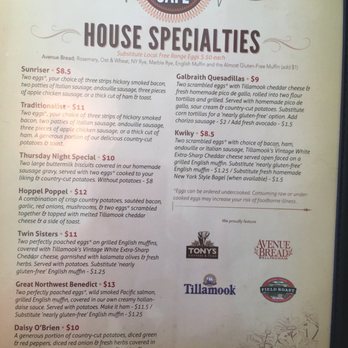 The Daisy Cafe - House specialties menu - American Near Me - Bellingham, Washington