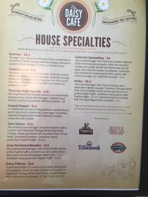 Menu photo 3 The Daisy Cafe Bellingham, WA