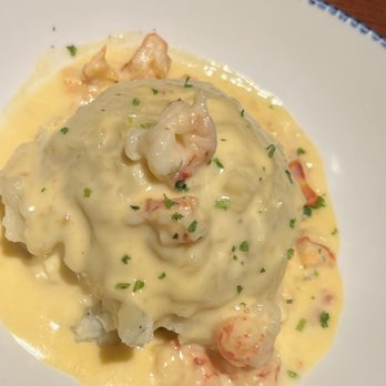 Red Lobster - Mashed Potatoes with lobster toppping - Seafood Near Me - Sterling, Virginia