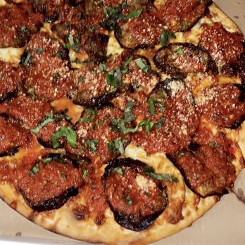 Prima Pizza Kitchen - Grilled eggplant Marinara Prima's  famous pie! - Italian Near Me - Somerville, New Jersey