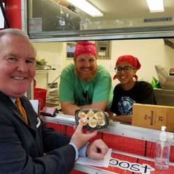 Wicked Chicken's Deviled Eggs - Tampa Mayor Bob Buckhorn enjoying our Deviled Eggs.