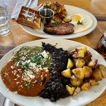 Eats - Divorced Eggs (front) & Breakfast Suite (back) | IG: @nomwithelaine - American Near Me - San Francisco, California