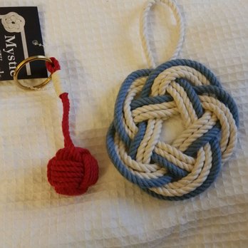 Mystic Knotwork - A keychain and ornament I bought for myself.  $10 each! - Home Decor Near Me - Mystic, Connecticut