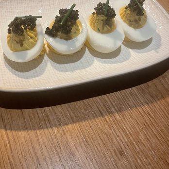BOA Steakhouse - Deviled eggs with caviar 8/10 - Steakhouses Near Me - Manhattan Beach, California