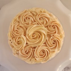 Aaron's Vegan Bakery - Rosette covered vegan wedding cake