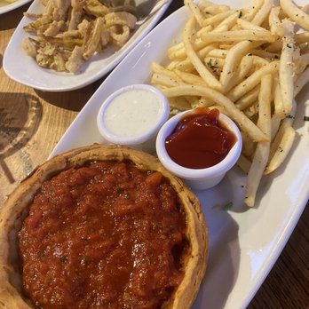 Giordano's - Sausage pizza & garlic fries! - Pizza Near Me - Chicago, Illinois