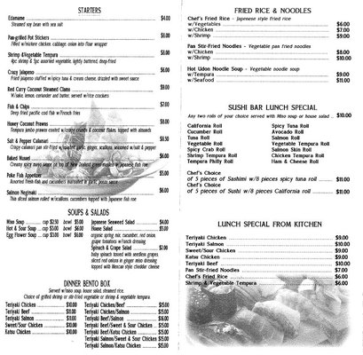 Menu photo 8 Sushi Sushi Nampa, ID Menu photo 8 Sushi Sushi Nampa, ID