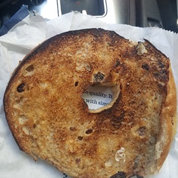 Noah's NY Bagels - A cinnamon raisin bagel, toasted w/ butter. $2.46(out rageous). It was half way burnt. - Bagels Near Me - San Mateo, California Noah's NY Bagels - A cinnamon raisin bagel, toasted w/ butter. $2.46(out rageous). It was half way burnt. - Bagels Near Me - San Mateo, California