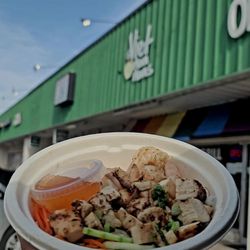 Viet Nom Noms - Chicken + Shrimp rice bowl - spicy