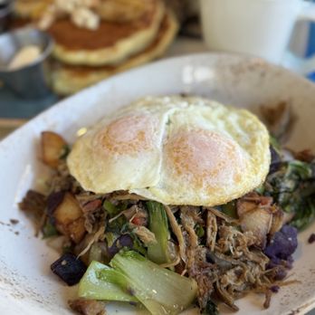 Holoholo Grill - Kalua hash with overeasy eggs - Hawaiian Near Me - Koloa, Hawaii