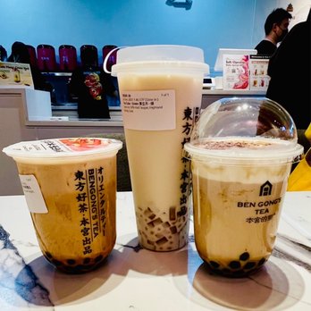 BenGong's Tea - Arcadia - Brown sugar boba milk tea. I can't remember the other 2 - Bubble Tea Near Me - Arcadia, California BenGong's Tea - Arcadia - Brown sugar boba milk tea. I can't remember the other 2 - Bubble Tea Near Me - Arcadia, California