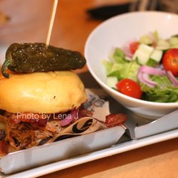 Evil Czech Brewery and Public House - Pig Destroyer Burger ($19) + Side Salad ($4)