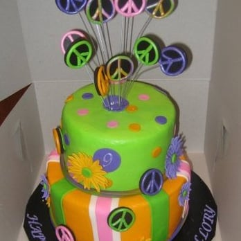 Cake Creations - a peace sign cake - Desserts Near Me - Elkhart, Indiana