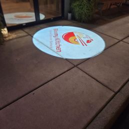 Cute logo light outside