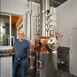 Maple Leaf Spirits - Master distiller Jorg with the new still in 2023