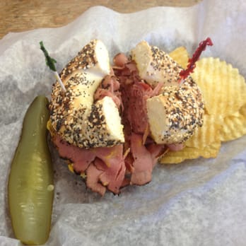 Solly's Bagelry - Hot pastrami on an everything bagel - Delis Near Me - Vancouver, British Columbia Solly's Bagelry - Hot pastrami on an everything bagel - Delis Near Me - Vancouver, British Columbia
