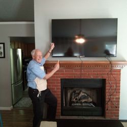 TV Wall Mounting Plus by Bertil - Above fireplace installation...