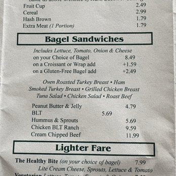 Bagel Bakery Cafe - Breakfast and sandwich menu - Sandwiches Near Me - Salisbury, Maryland