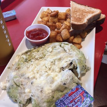 Mezza Mediterranean Grille - Greek omelette with egg whites- artichokes, feta, spinach - $12.49 - Mediterranean Near Me - Detroit, Michigan Mezza Mediterranean Grille - Greek omelette with egg whites- artichokes, feta, spinach - $12.49 - Mediterranean Near Me - Detroit, Michigan