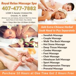 Royal Relax Massage Spa - Walk-in & Appointment Welcome