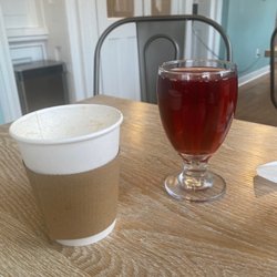Second Draft - House blend coffee (terrible) and cranberry juice