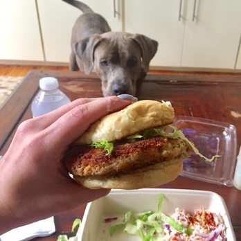 Lettuce Cook - Not the only one salivating over the salmon croquette sandwich... - Delis Near Me - Fort Worth, Texas