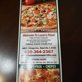 Louie's Pizza - Menu and contact info - Greek Near Me - Naperville, Illinois Louie's Pizza - Menu and contact info - Greek Near Me - Naperville, Illinois