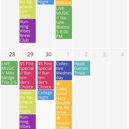 Calendar of Events