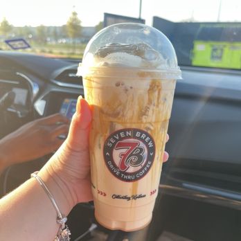 7 Brew Coffee - Cinnamon roll with caramel syrup and whipped cream - Coffee & Tea Near Me - Magnolia, Texas 7 Brew Coffee - Cinnamon roll with caramel syrup and whipped cream - Coffee & Tea Near Me - Magnolia, Texas