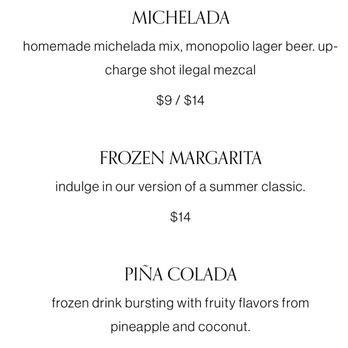 Le Chick - Cocktail menu - Cocktail Bars Near Me - Miami, Florida Le Chick - Cocktail menu - Cocktail Bars Near Me - Miami, Florida