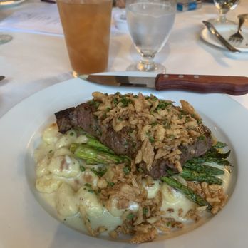 The Village Inn - 10 oz sirloin with gnocchi and asparagus. - Venues & Event Spaces Near Me - Belgrade Lakes, Maine The Village Inn - 10 oz sirloin with gnocchi and asparagus. - Venues & Event Spaces Near Me - Belgrade Lakes, Maine