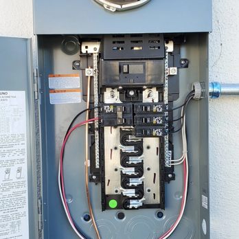 Tarin Electric & Lighting - Residential electrical meter and breaker panel installation featuring a smart meter and organized circuit breakers, designed ... - Electricians Near Me Tarin Electric & Lighting - Residential electrical meter and breaker panel installation featuring a smart meter and organized circuit breakers, designed ... - Electricians Near Me