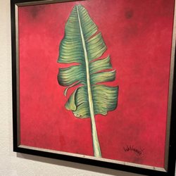 Work of Art Gallery and Framing - Original oil painting on canvas framed in a two tone frame, black & a silver leaf lip.