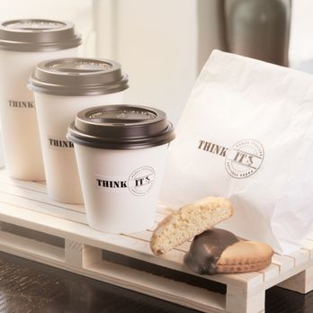 Think It Pensa Italiano - three coffee cups and a bag of cookies - Coffee & Tea Near Me - Toronto, Ontario Think It Pensa Italiano - three coffee cups and a bag of cookies - Coffee & Tea Near Me - Toronto, Ontario