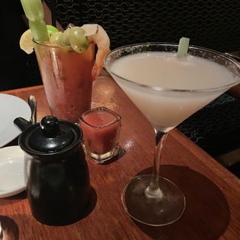Lure Fishbar - Lychee martini, Bloody Mary (comes with oyster shooter) - Seafood Near Me - New York, New York Lure Fishbar - Lychee martini, Bloody Mary (comes with oyster shooter) - Seafood Near Me - New York, New York