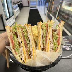 JG’s Island Deli - Turkey club w/cheddar cheese