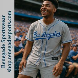 Renegade Sportswear Men's 100% Poly Cheese Cloth Baseball Shirt w/City Name Appliquéd