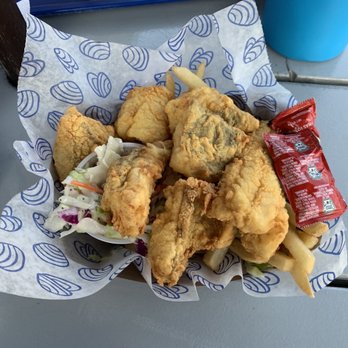Bob's Clam Hut - Fish and chips with a side of coleslaw $18.95 - Seafood Near Me - Kittery, Maine