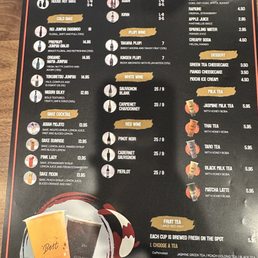 Drink menu Drink menu