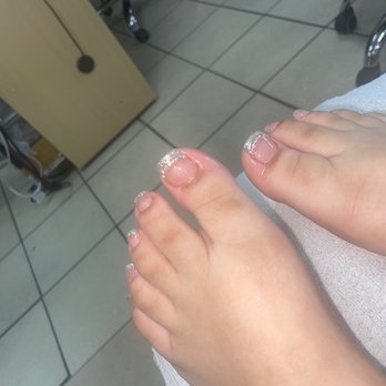 Nails By Steven - glitter french tip - Nail Salons Near Me - Modesto, California