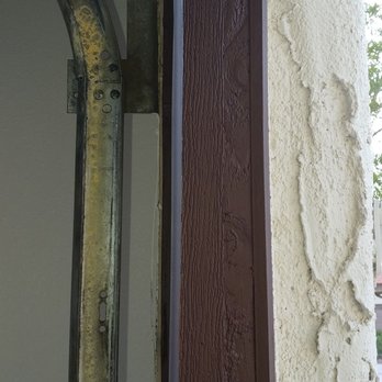 Ladder, Truck And Toolbox - Trim is moved over in an angle to the right by inches as it goes up the jamb to accommodate the now-crooked garage door. - Handyman Near Me - Las Vegas, Nevada Ladder, Truck And Toolbox - Trim is moved over in an angle to the right by inches as it goes up the jamb to accommodate the now-crooked garage door. - Handyman Near Me - Las Vegas, Nevada