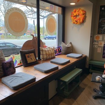 October Cafe - Inside seating by window - Coffee & Tea Near Me - Chicago, Illinois October Cafe - Inside seating by window - Coffee & Tea Near Me - Chicago, Illinois