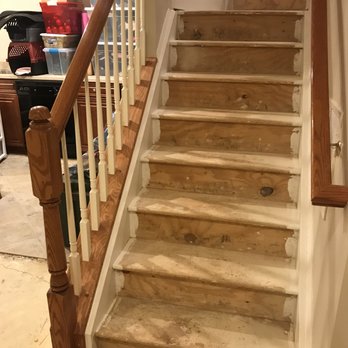 District Floor Depot - Basement stairs before vinyl installation. - Flooring Near Me - Washington, DC, District of Columbia