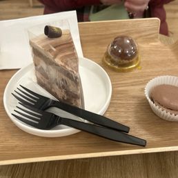 Choc cake  Dubai ball And choc macaron